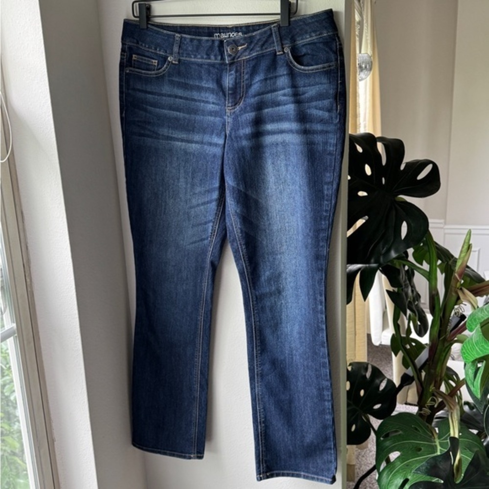 Maurices Dark Blue Straight Leg Jeans